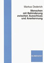 Cover-Abbildung des Buches 'Menschen mit Behinderung zwischen Ausschluss und Anerkennung'