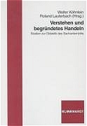 Cover-Abbildung des Buches 'Verstehen und begründetes Lernen'