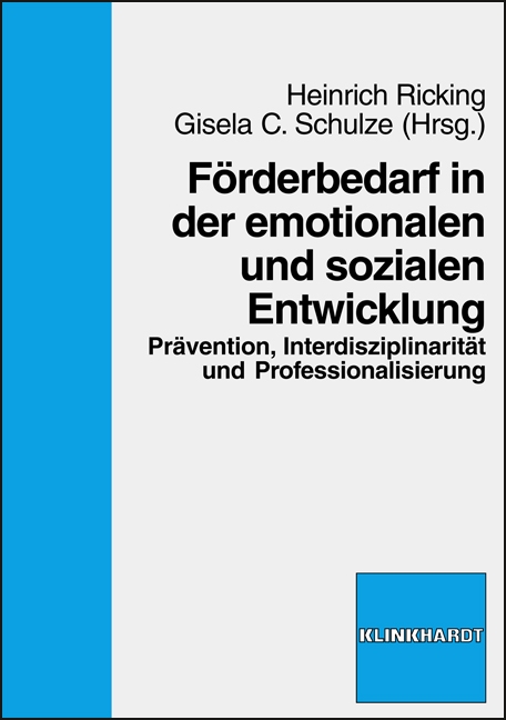 Cover-Abbildung des Buches 'Förderbedarf in der emotionalen und sozialen Entwicklung'
