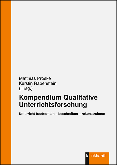 Cover-Abbildung des Buches 'Unterricht beobachten – beschreiben – rekonstruieren'