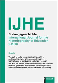 Cover-Abbildung des Buches 'IJHE Bildungsgeschichte, 8. Jahrgang (2018), Heft 2'