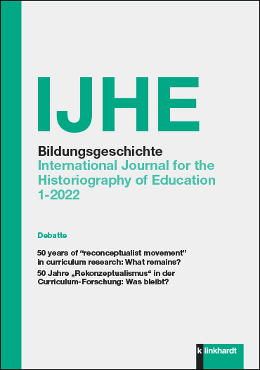Cover-Abbildung des Buches 'IJHE Bildungsgeschichte, 12. Jahrgang (2022), Heft 1'