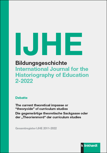 Cover-Abbildung des Buches 'IJHE Bildungsgeschichte, 12. Jahrgang (2022), Heft 2'