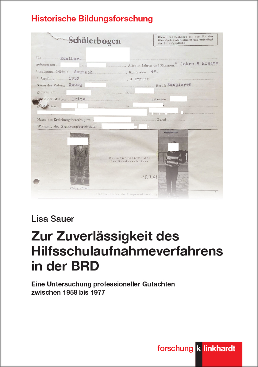 Cover-Abbildung des Buches 'Zur Zuverlässigkeit des Hilfsschulaufnahmeverfahrens in der BRD'