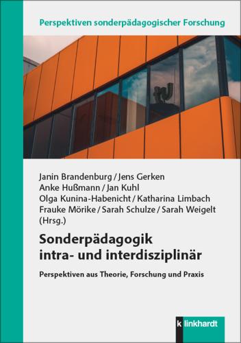 Cover-Abbildung des Buches 'Sonderpädagogik intra- und interdisziplinär'